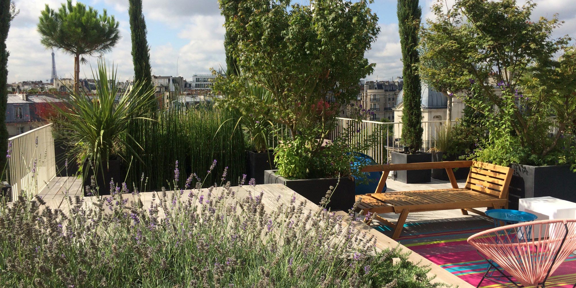 Un jardin sur son balcon à Paris